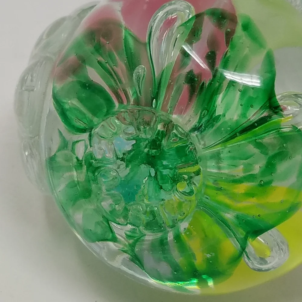 Vtg Joe St Clair‎ clear Studio Art Glass teapot paperweight ring holder vanity